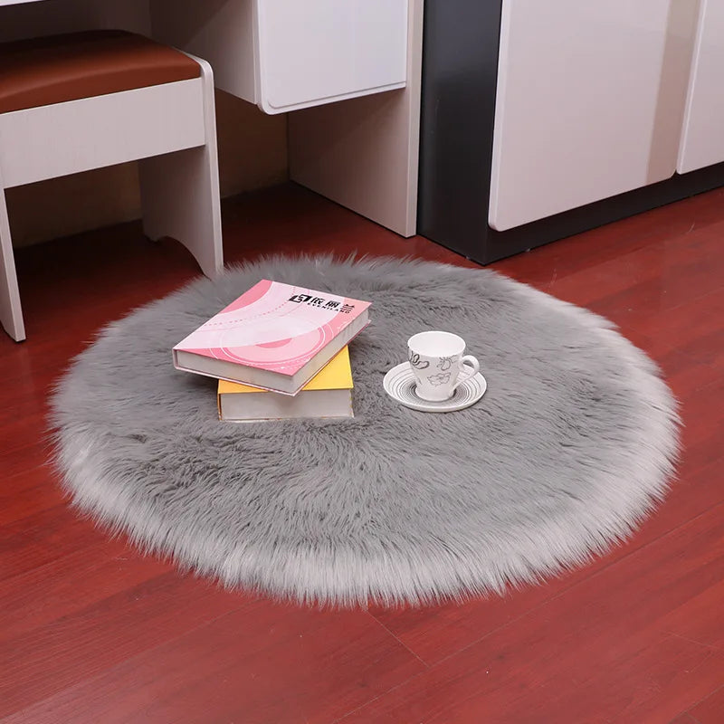 Round Plush Floor Mat